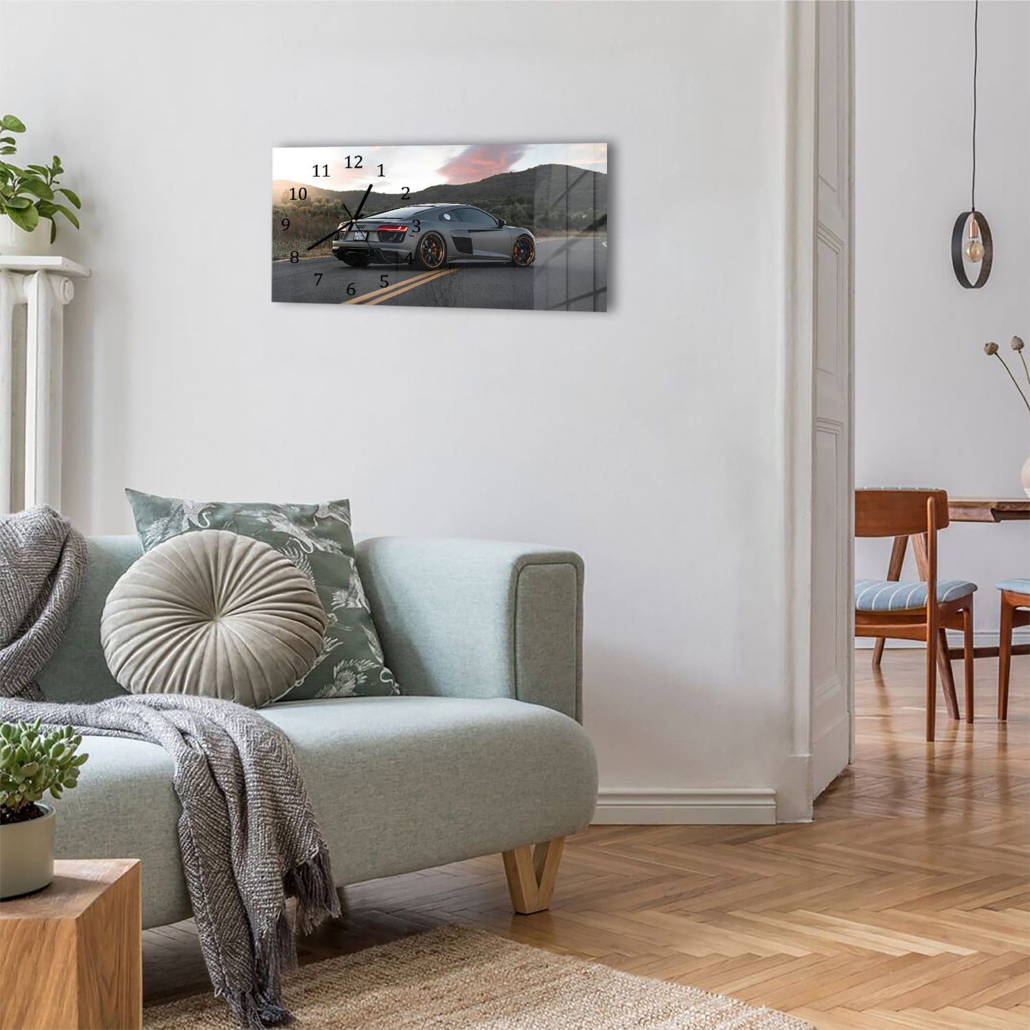 Wandklok 60x30 - Gehard Glas - Audi R8