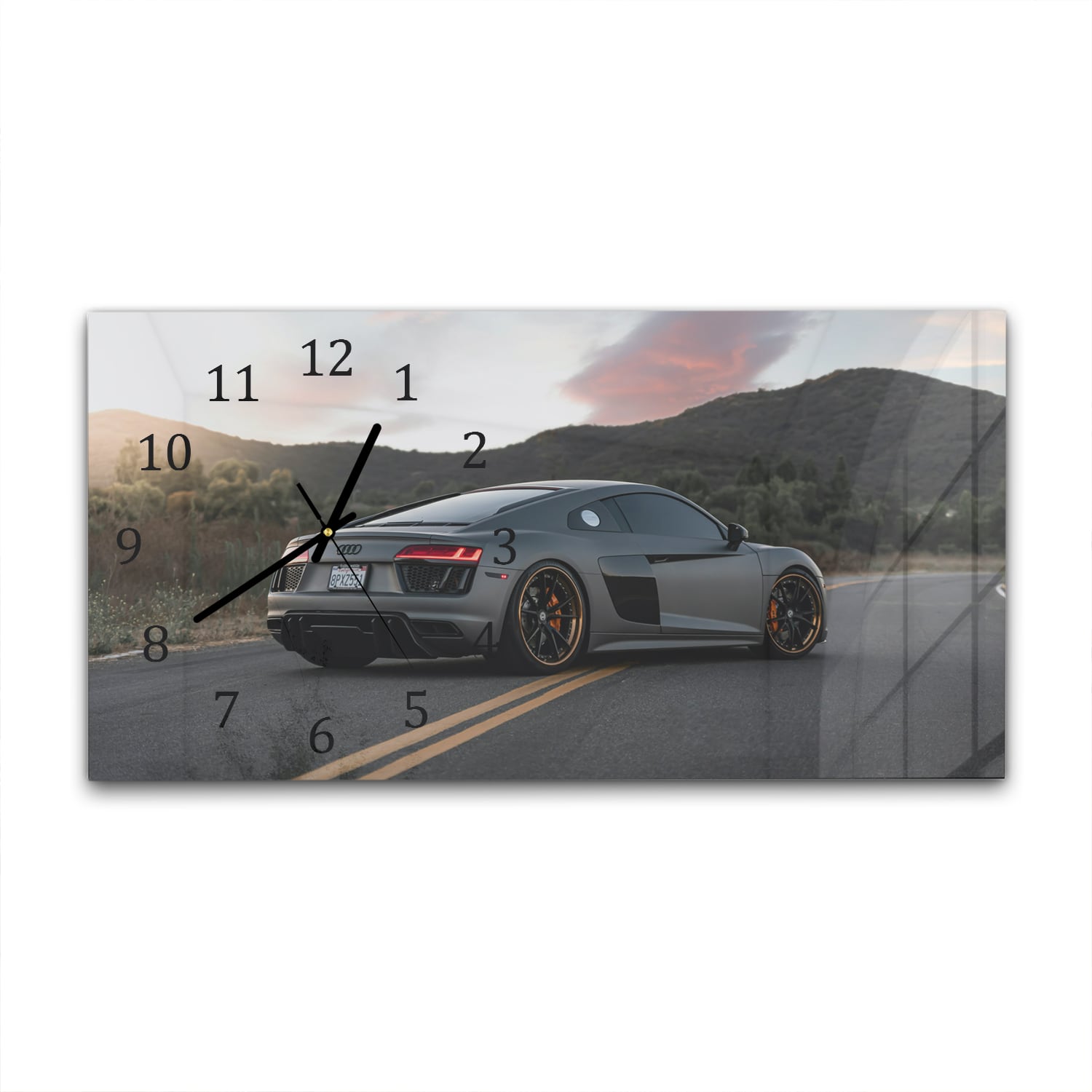 Wandklok 60x30 - Gehard Glas - Audi R8