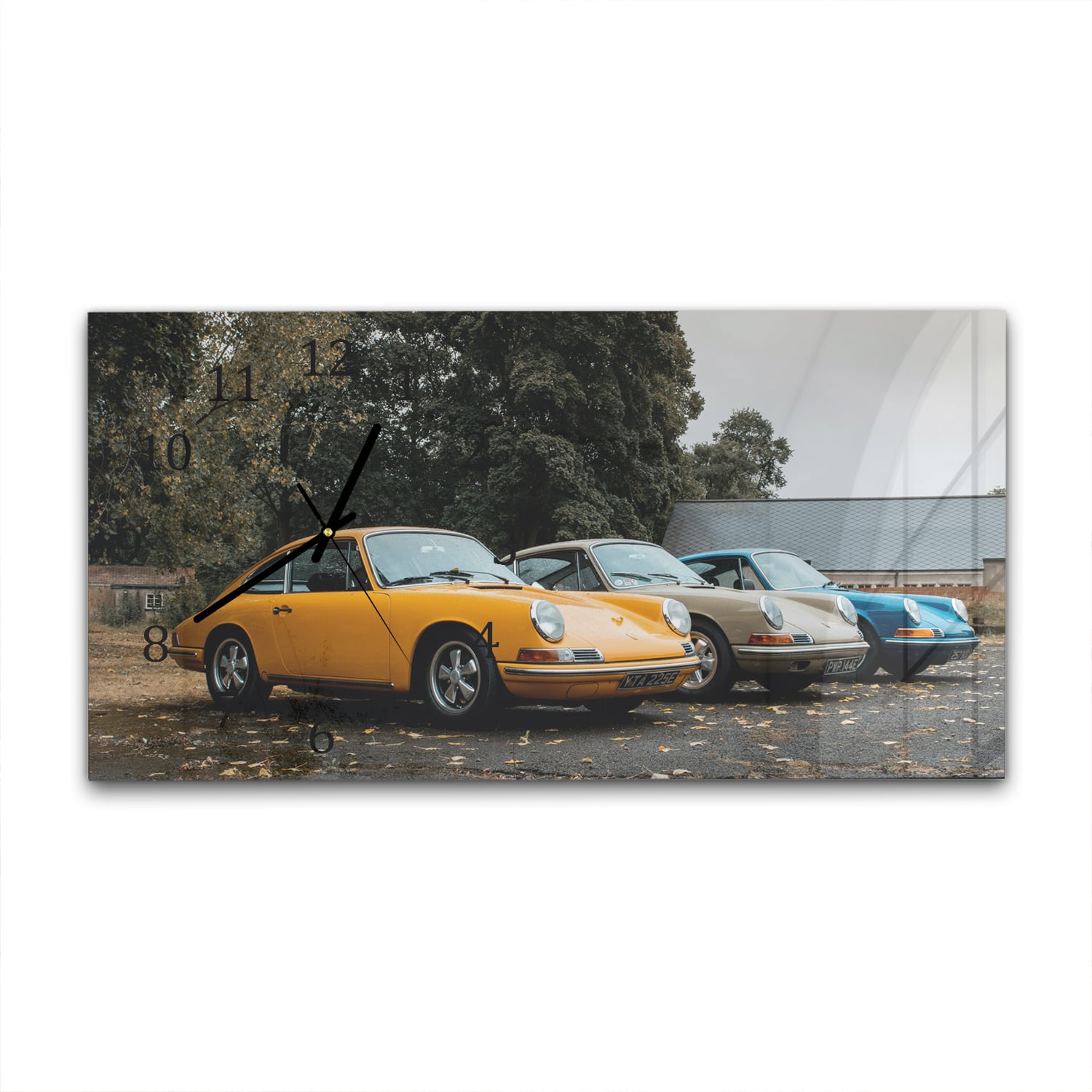 Wandklok 60x30 - Gehard Glas - Porsche 911 1970