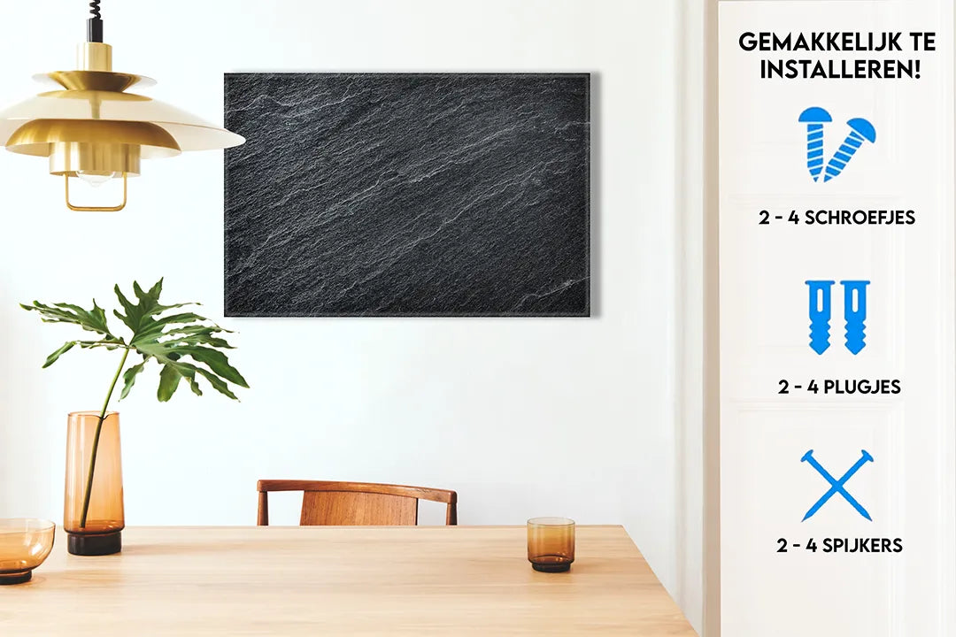 Metalen magneetbord met marmer effect – droog uitwisbaar & magnetisch