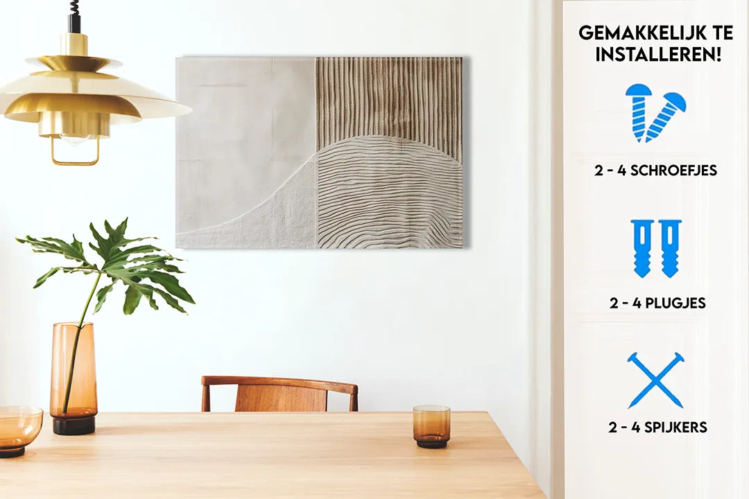 Elegant Metalen Magneetbord met Textuurpatroon – droog uitwisbaar & magnetisch