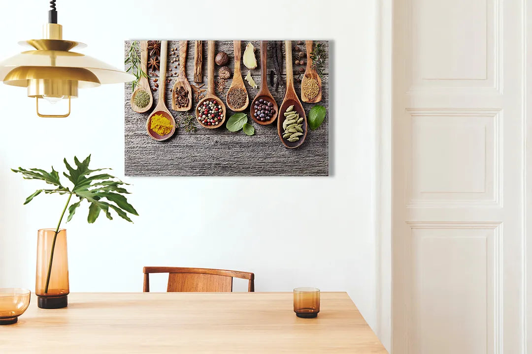 Metalen magneetbord met kruiden en specerijen – droog uitwisbaar & magnetisch