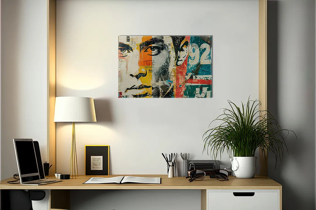 Metalen magneetbord met unieke kunstprint – droog uitwisbaar & magnetisch