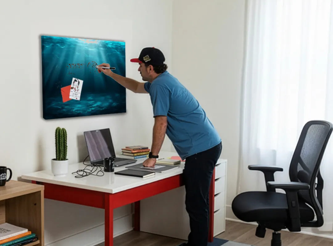 Verken de Diepten met ons Aluminium Magneetbord - droog uitwisbaar & magnetisch