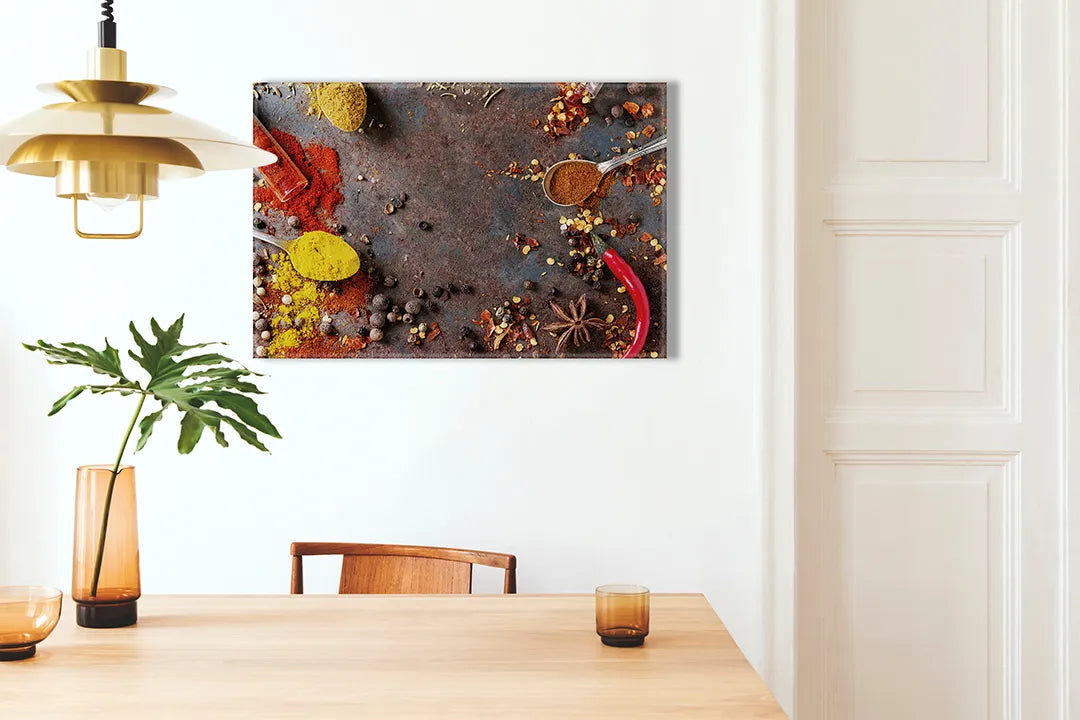 Metalen magneetbord met specerijen design - droog uitwisbaar & magnetisch