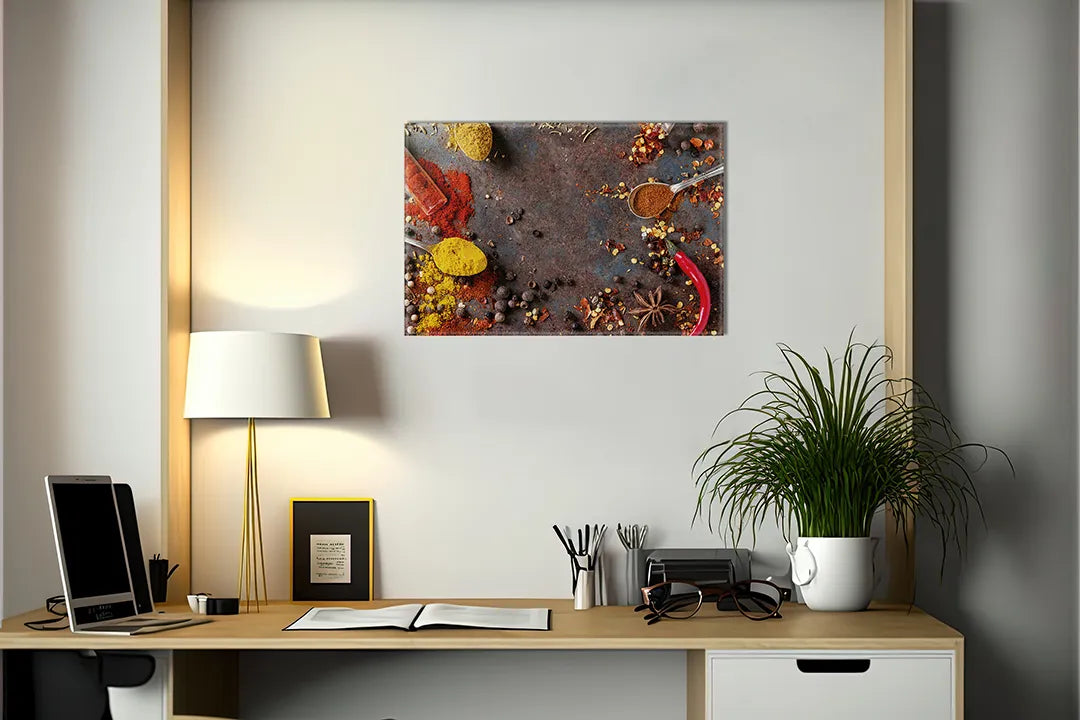 Metalen magneetbord met specerijen design - droog uitwisbaar & magnetisch