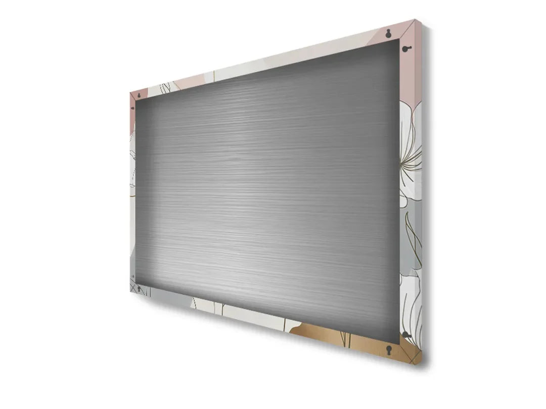 Metalen magneetbord met bloemen in pastelkleuren – droog uitwisbaar & magnetisch