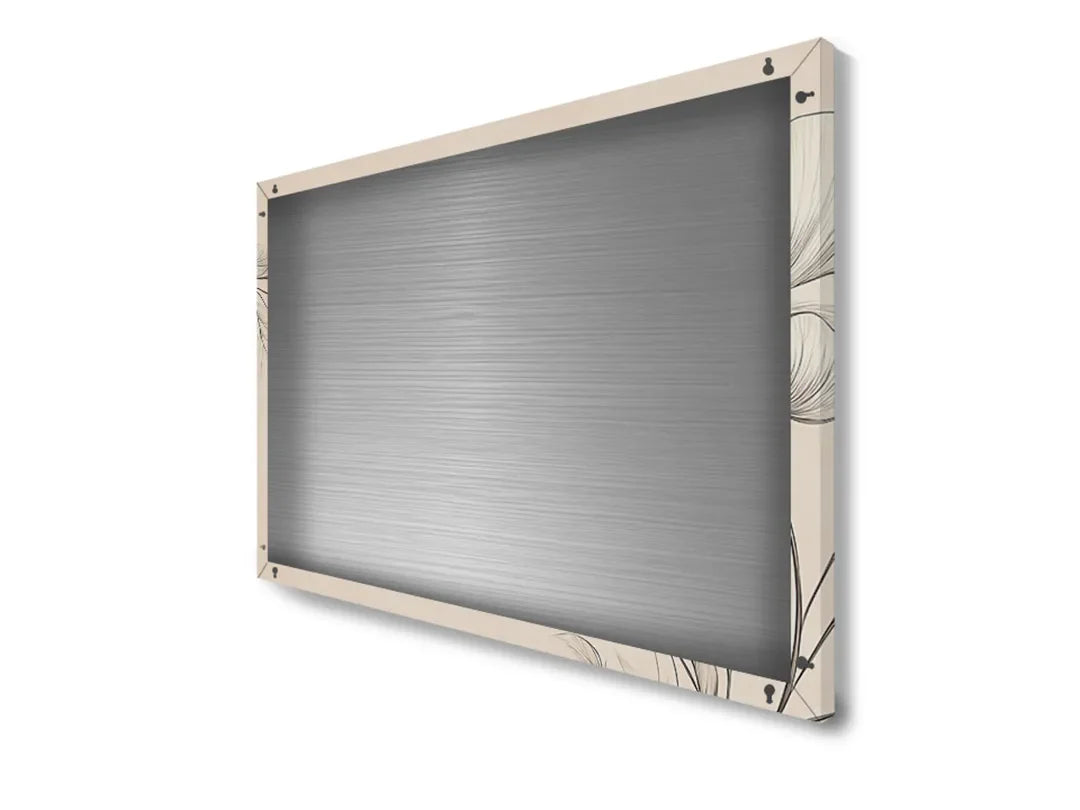 Elegant metalen magneetbord met bloemdesign – droog uitwisbaar & magnetisch