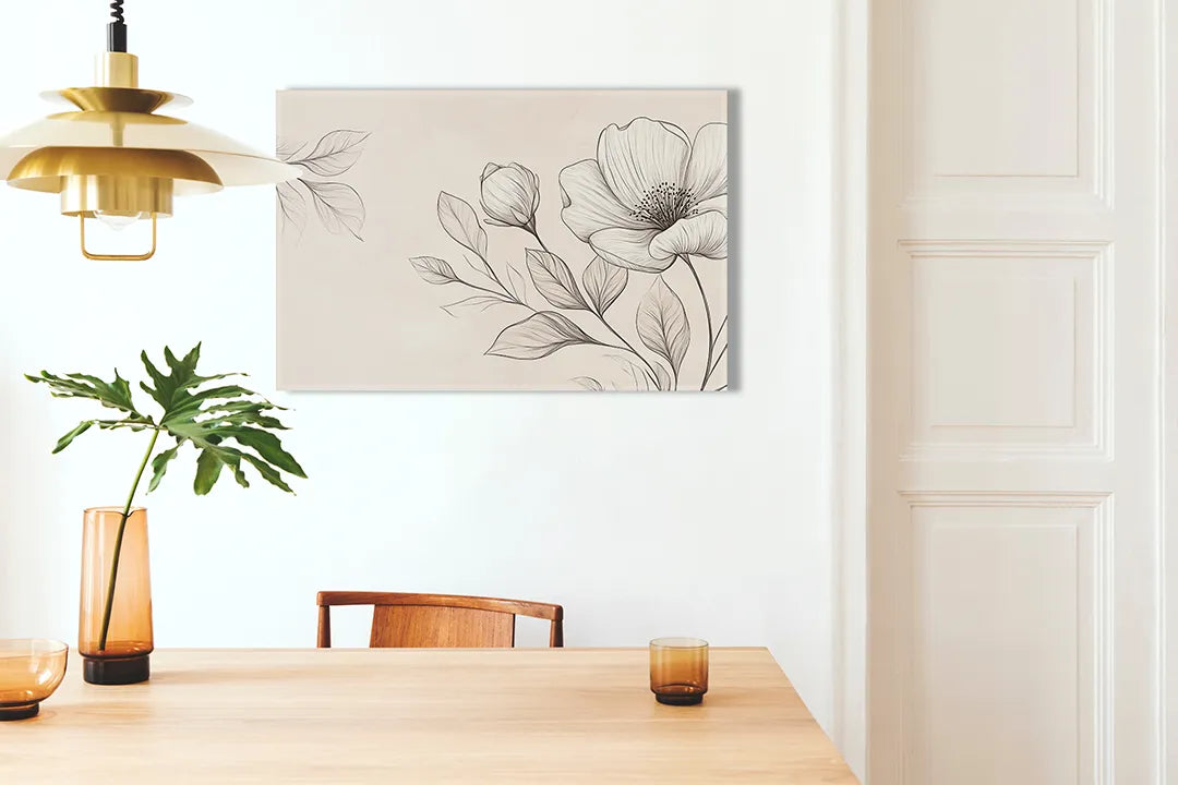 Elegant metalen magneetbord met bloemdesign - droog uitwisbaar & magnetisch