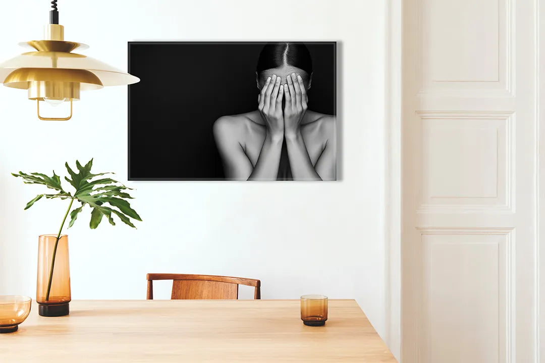 Minimalistisch zwart-wit metalen magneetbord - droog uitwisbaar & magnetisch