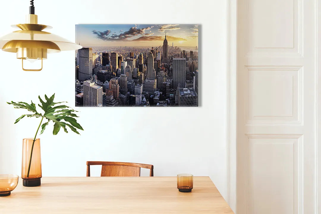 Metalen magneetbord met uitzicht op Manhattan – droog uitwisbaar & magnetisch