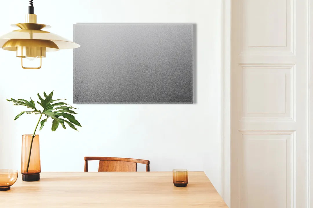 Modern metalen magneetbord in luxe grijs – droog uitwisbaar & magnetisch