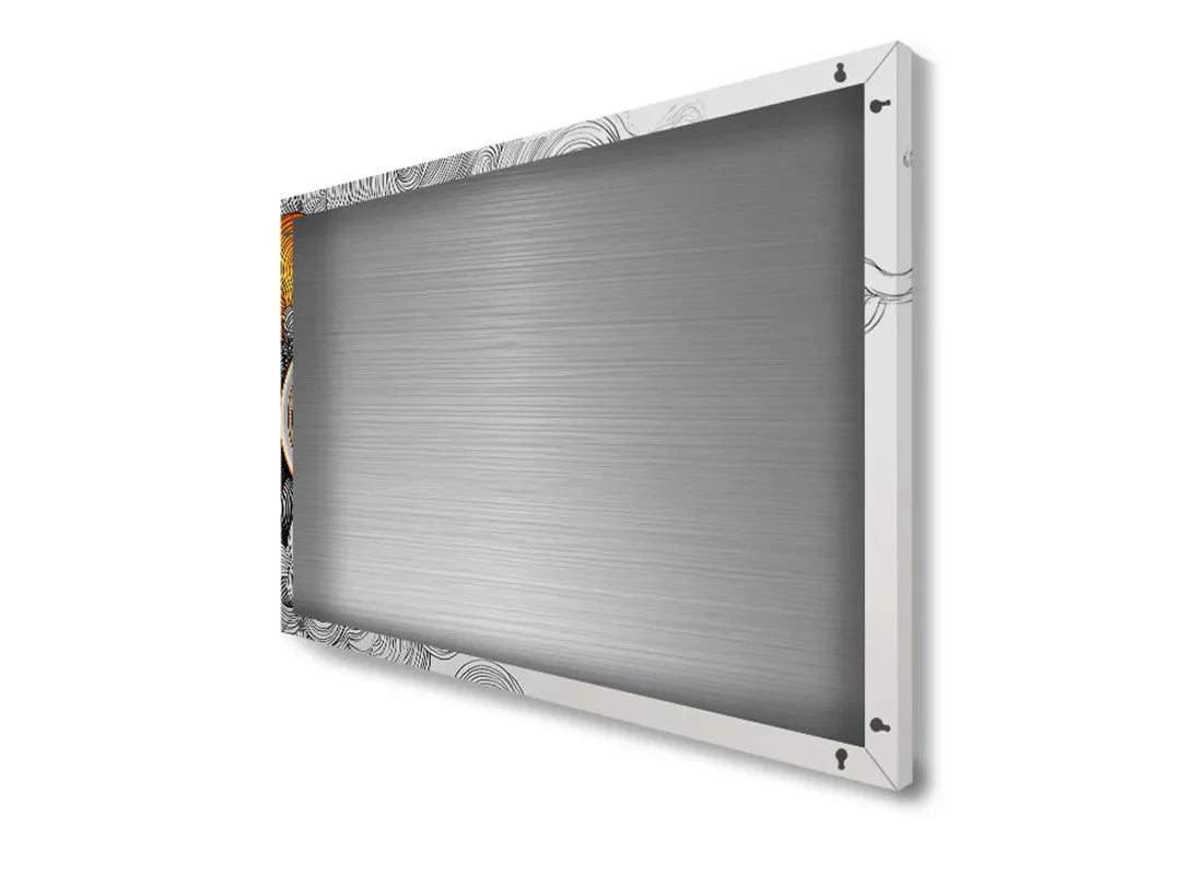 Metalen magneetbord met koffie en abstracte stippen – droog uitwisbaar & magnetisch