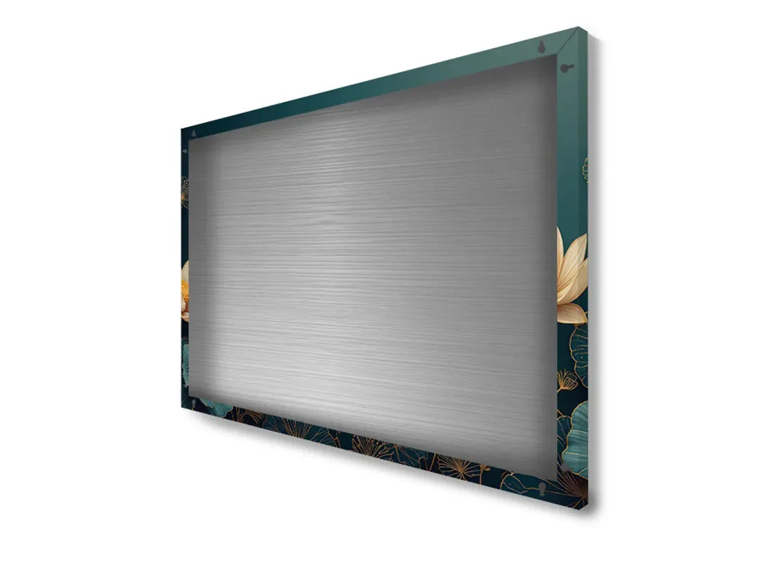 Metalen magneetbord met bloemenontwerp – droog uitwisbaar & magnetisch