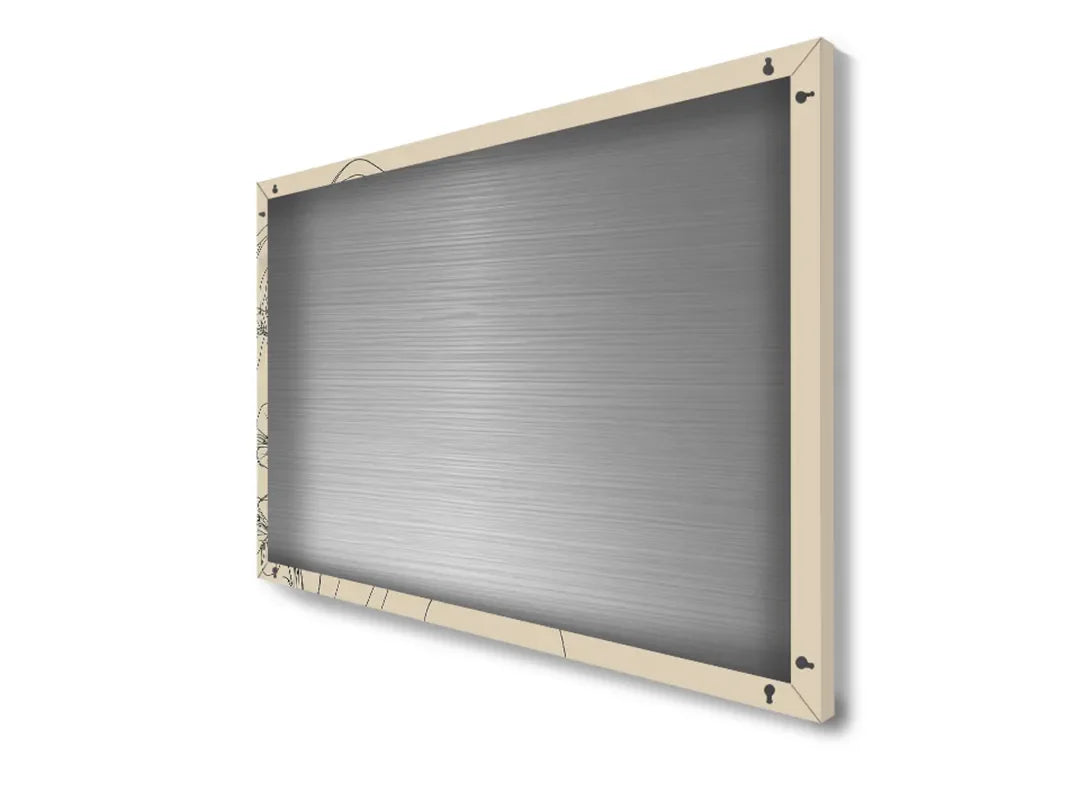 Elegante metalen magneetbord met vrouwelijk portret – droog uitwisbaar & magnetisch