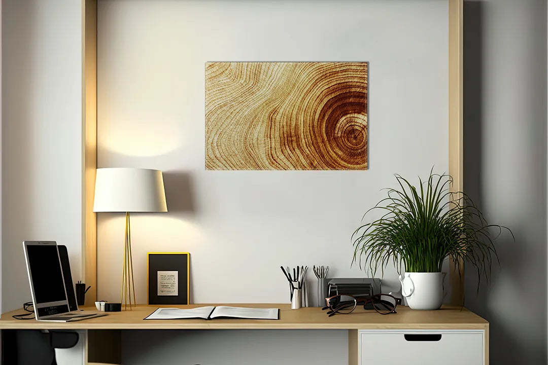 Metalen magneetbord met houtdesign - droog uitwisbaar & magnetisch