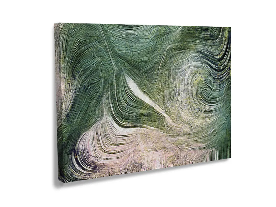Abstract metalen bord in groene tinten, perfect als magneetbord.