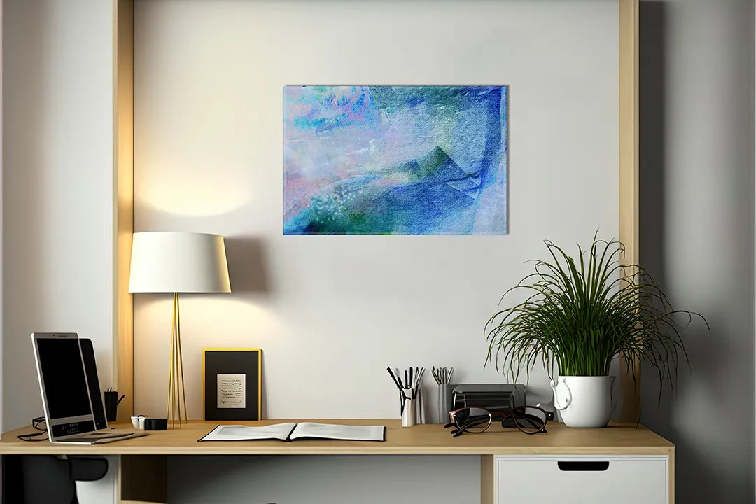 Decoratief blauw aluminium magneetbord voor in huis – droog uitwisbaar & magnetisch