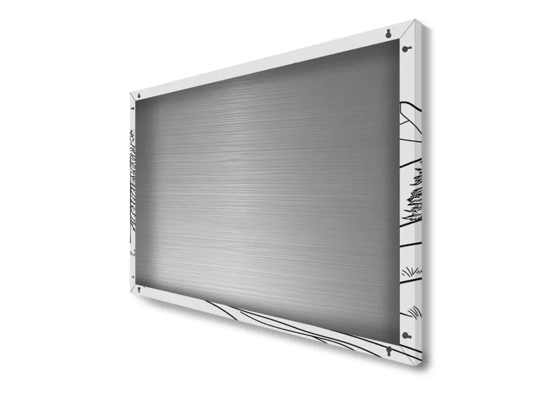 Metalen magneetbord met berglandschap - decoratief en functioneel – droog uitwisbaar & magnetisch