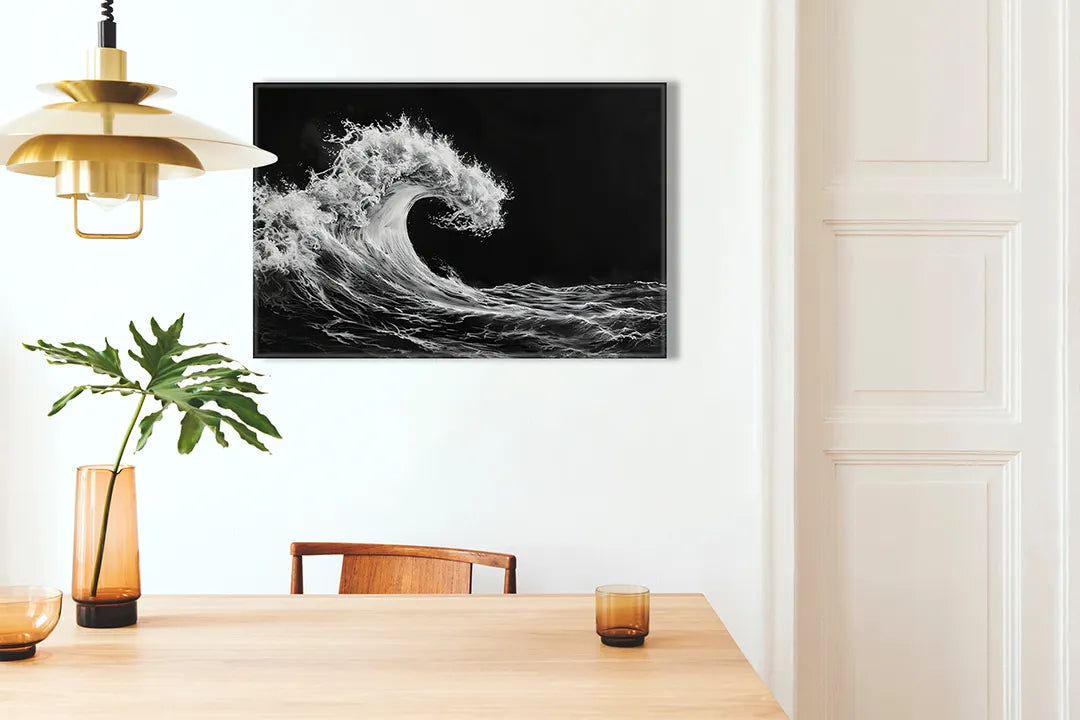 Dynamische golven op een metalen magneetbord – droog uitwisbaar & magnetisch