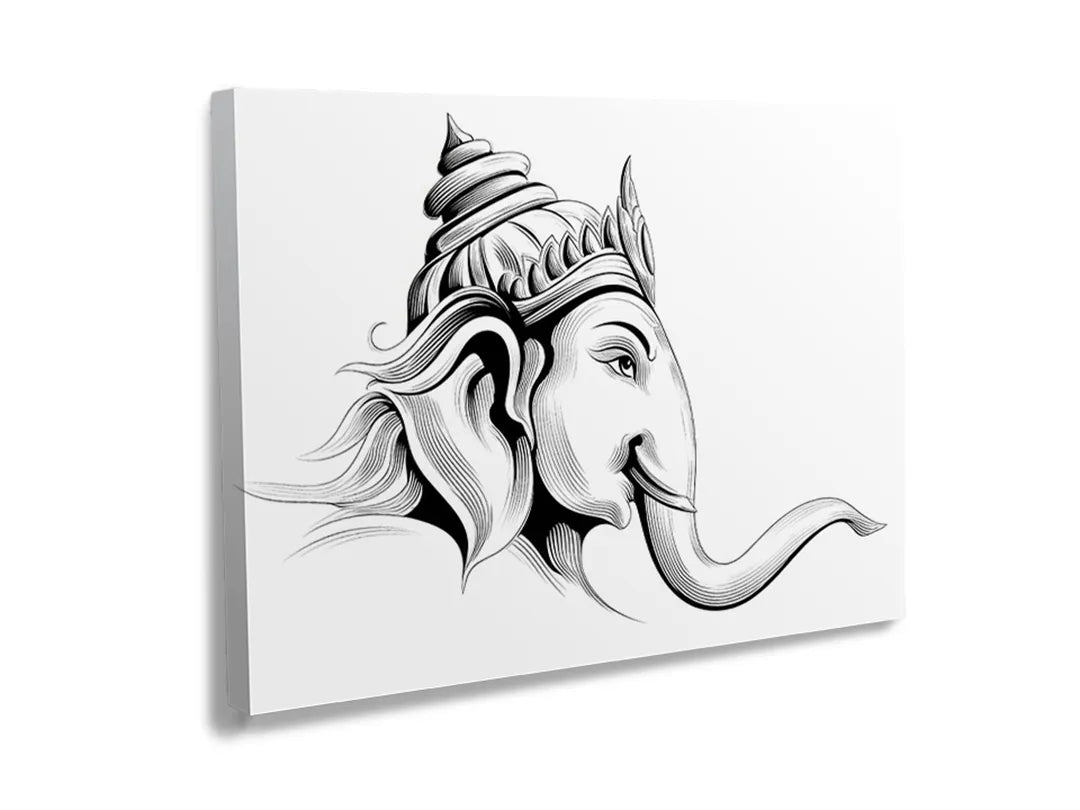 Metalen bord met prachtig Ganesha ontwerp, ideaal als magneetbord.
