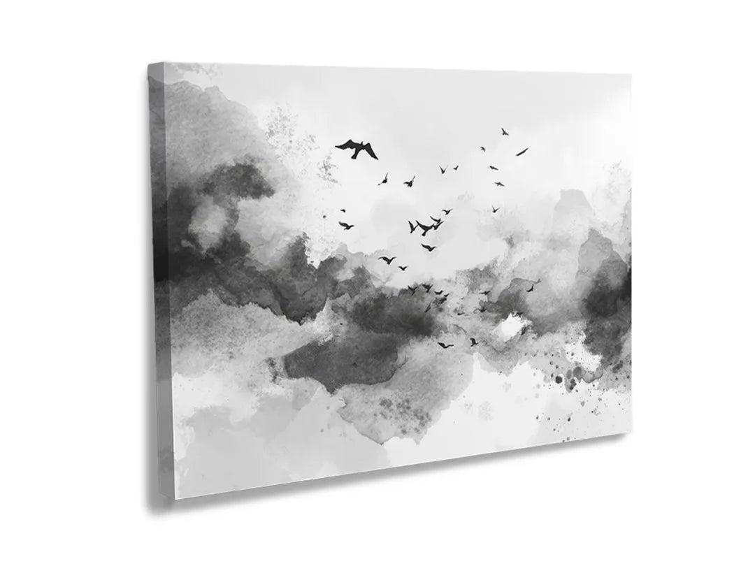 Metalen bord met vogels op een waterverf achtergrond, functioneel magneetbord.