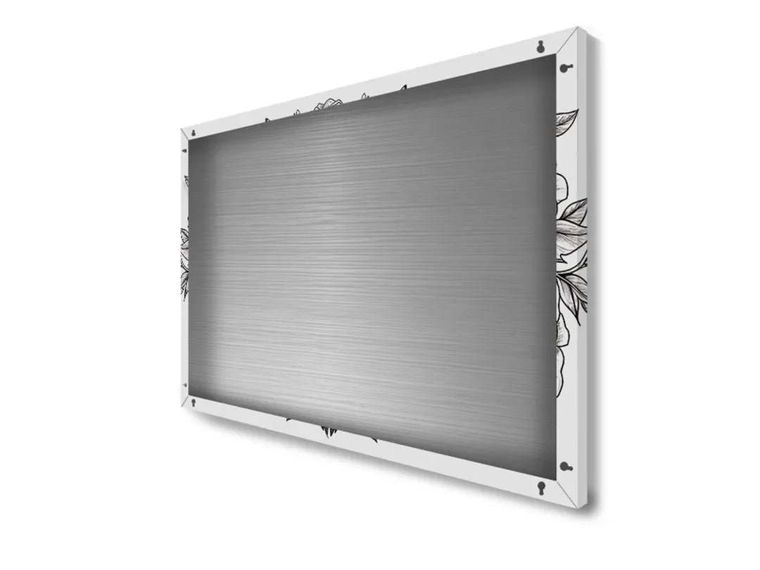 Metalen magneetbord met uil en rozen – droog uitwisbaar & magnetisch