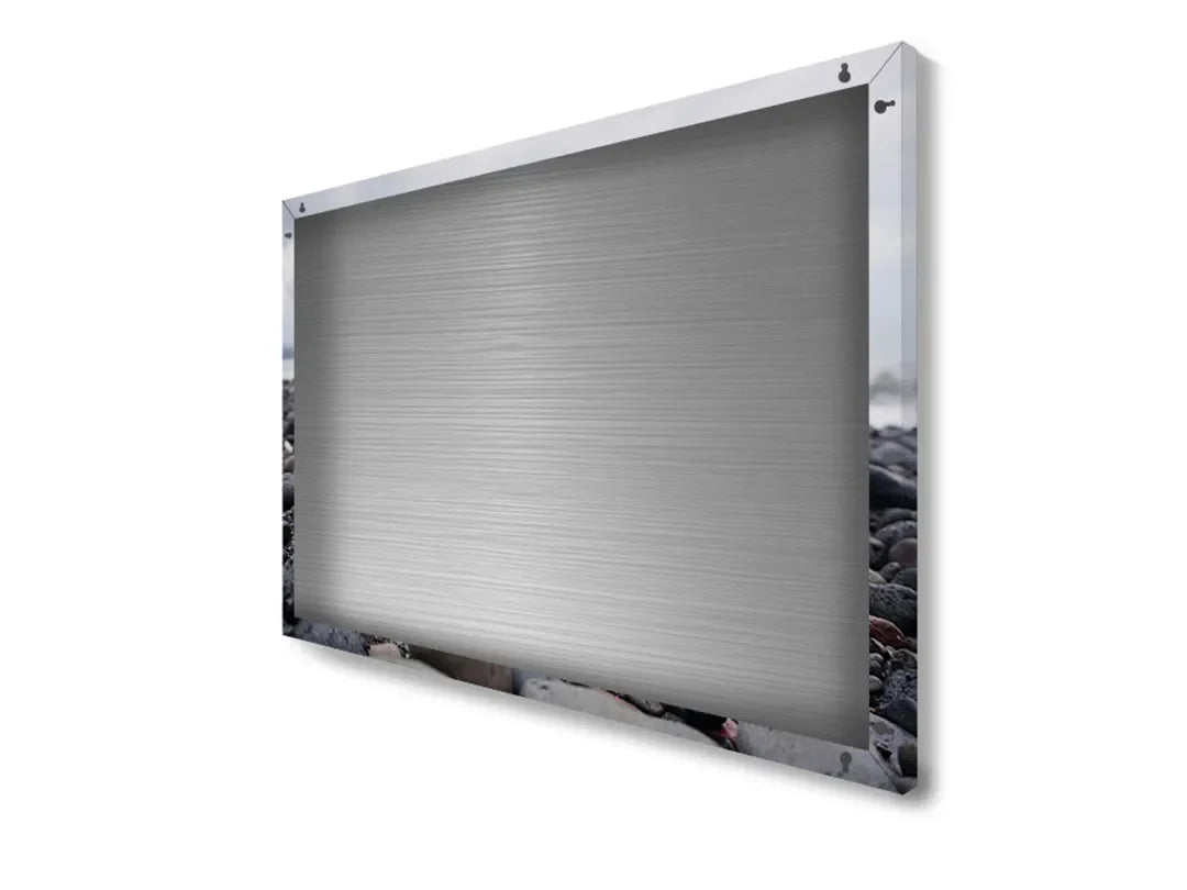 Metalen magneetbord met stapel stenen en inspirerende tekst – droog uitwisbaar & magnetisch