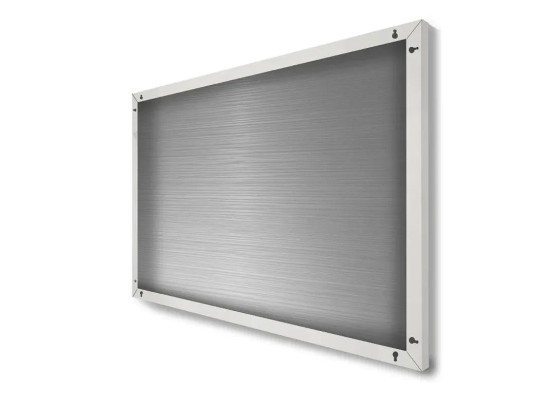 Metalen magneetbord - Smile More, Worry Less – droog uitwisbaar & magnetisch