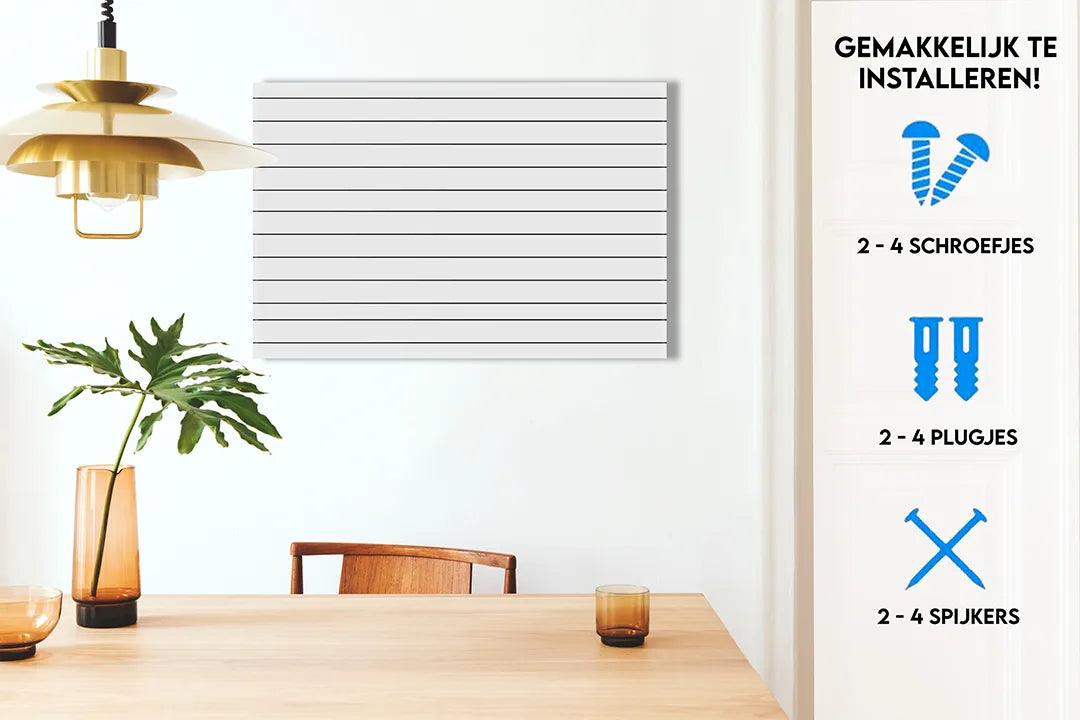 Stijlvol metalen magneetbord voor je interieur – droog uitwisbaar & magnetisch