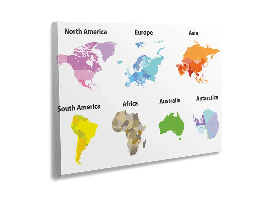 Kleurrijk metalen magneetbord met wereldkaart voor decoratie en functionaliteit.