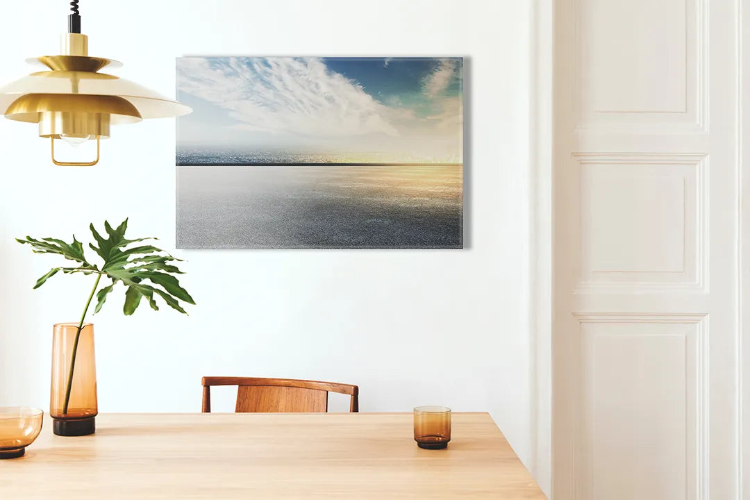 Metalen magneetbord met panoramisch uitzicht â€“ droog uitwisbaar & magnetisch