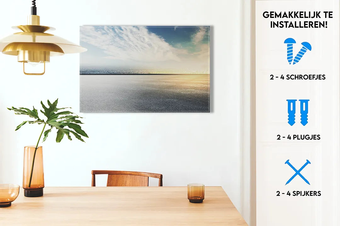 Metalen magneetbord met panoramisch uitzicht â€“ droog uitwisbaar & magnetisch