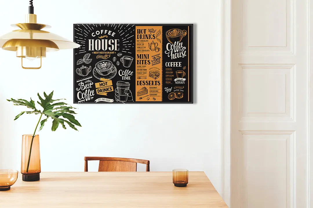 Metalen magneetbord Coffee House voor jouw keuken – droog uitwisbaar & magnetisch