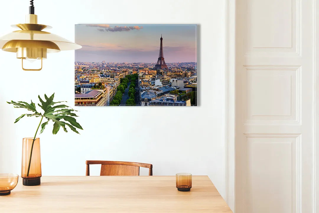 Metalen magneetbord met adembenemend Parijs uitzicht – droog uitwisbaar & magnetisch