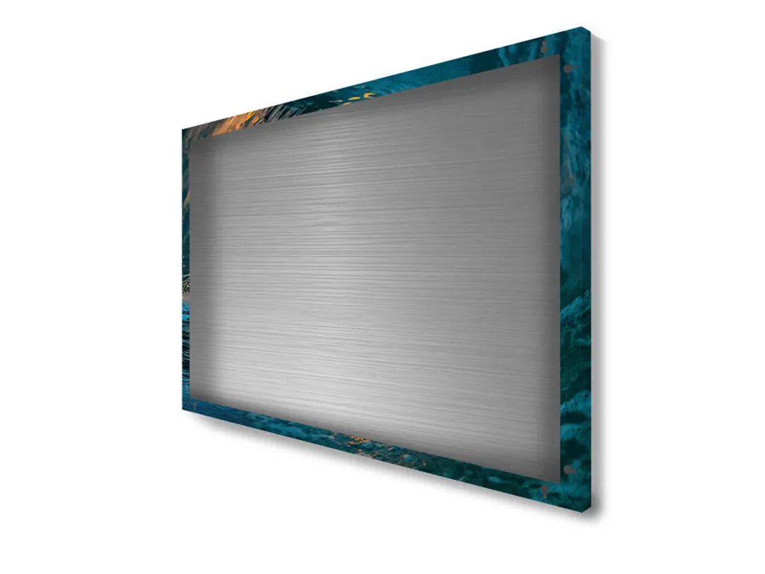 Metalen magneetbord met zeezicht en zonsondergang – droog uitwisbaar & magnetisch