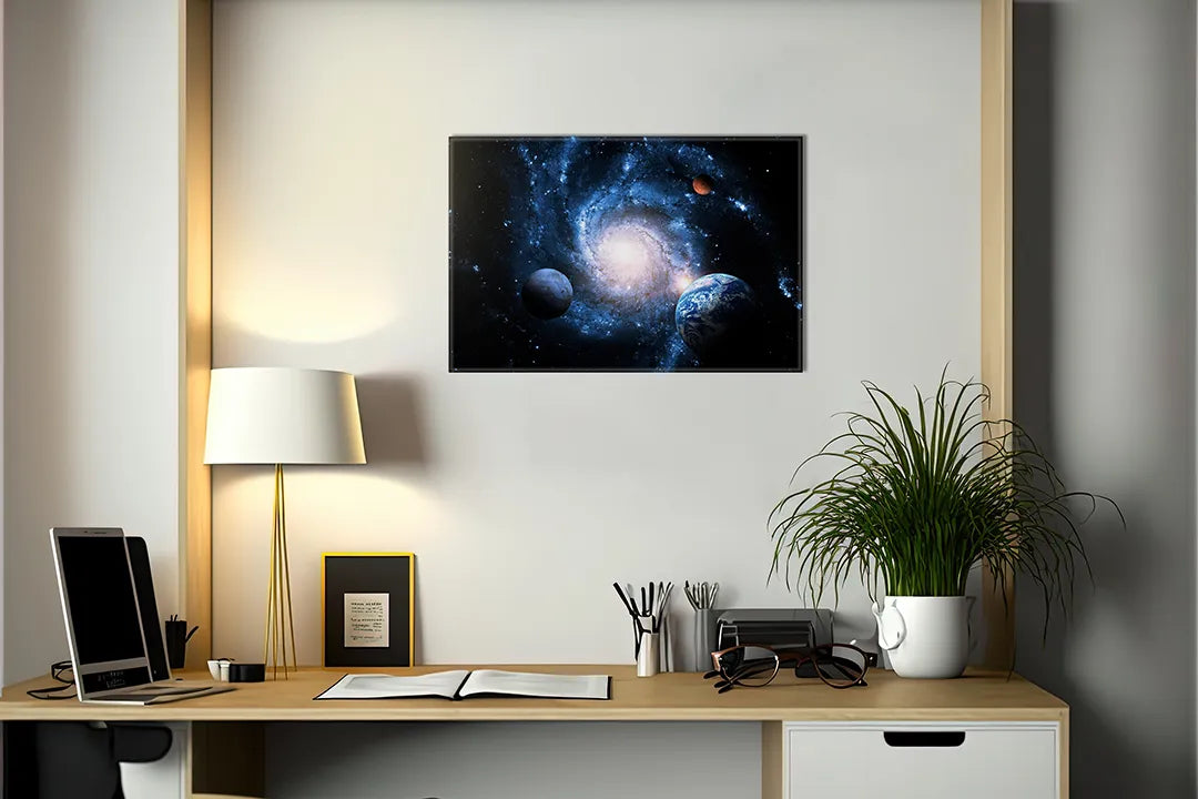 Metalen magneetbord met prachtige sterrenhemel – droog uitwisbaar & magnetisch