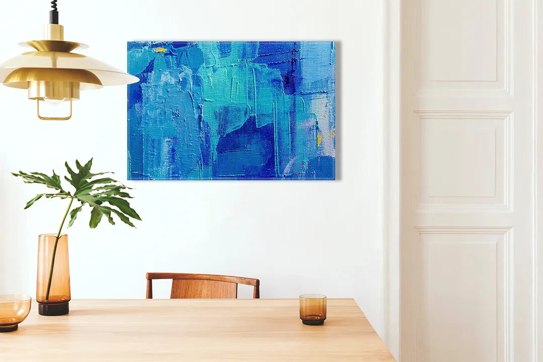 Metalen magneetbord in blauwtinten – droog uitwisbaar & magnetisch