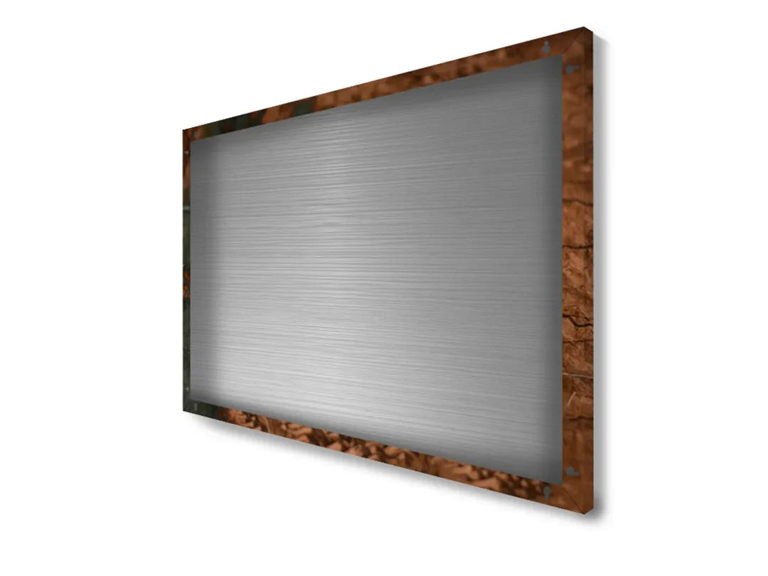 Stijlvol metalen magneetbord met wereldkaartdesign – droog uitwisbaar & magnetisch