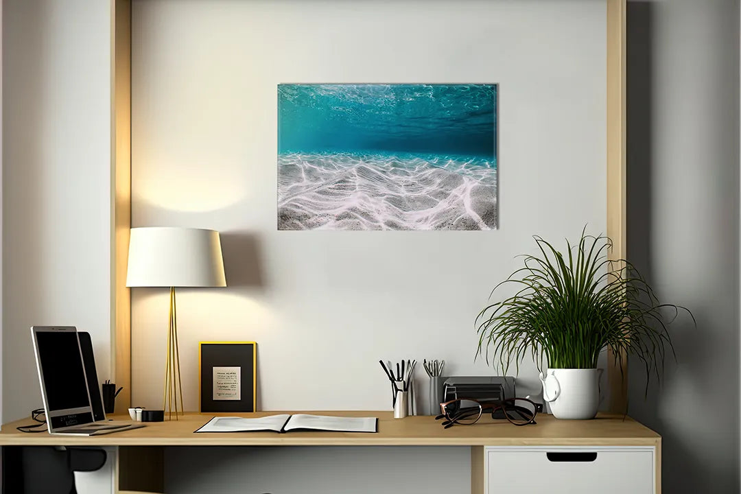 Metalen magneetbord onderwaterreflectie - decoratief en functioneel – droog uitwisbaar & magnetisch