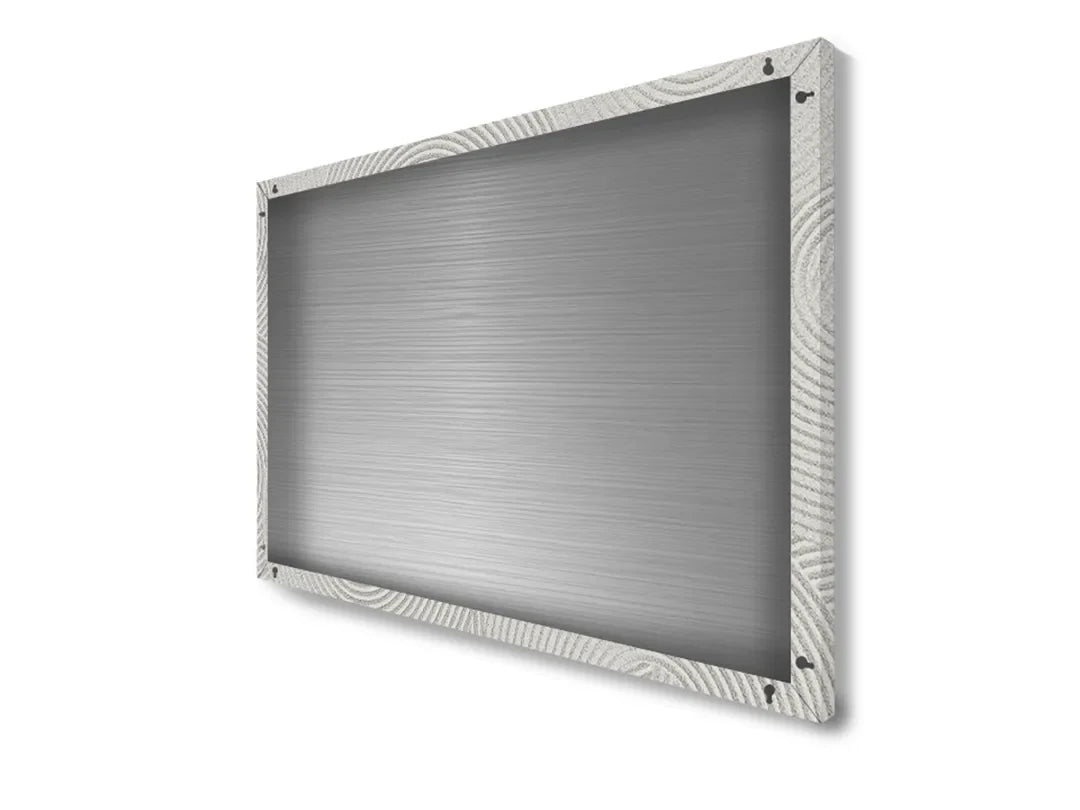 Modern metalen magneetbord met abstracte cirkels - droog uitwisbaar & magnetisch