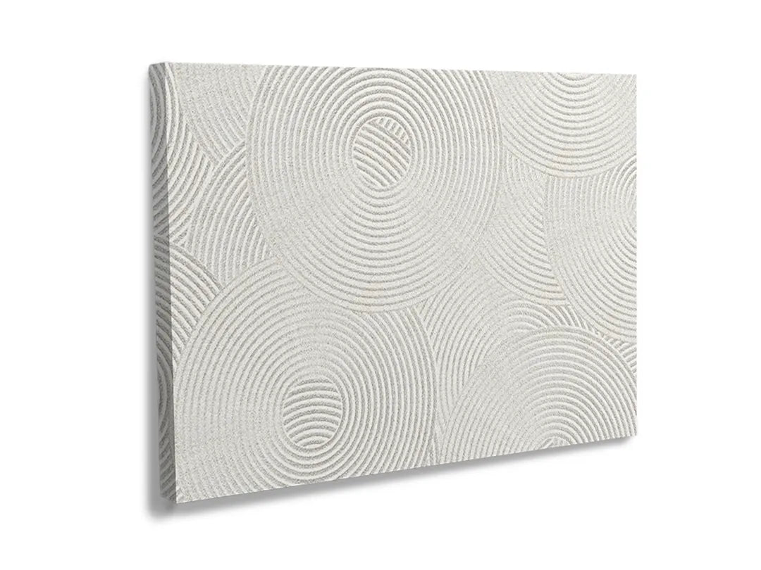 Modern metalen bord met abstracte cirkels, ideaal als magneetbord.