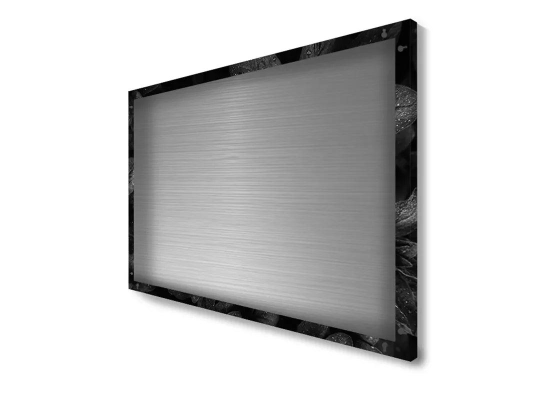 Metalen magneetbord met zwarte bloemenprint - droog uitwisbaar & magnetisch