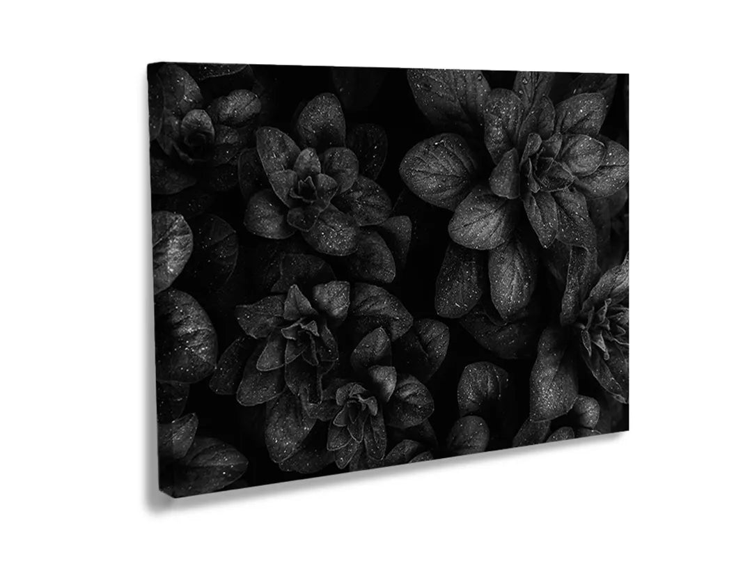 Metalen bord met een zwarte bloemenprint, perfect als magneetbord
