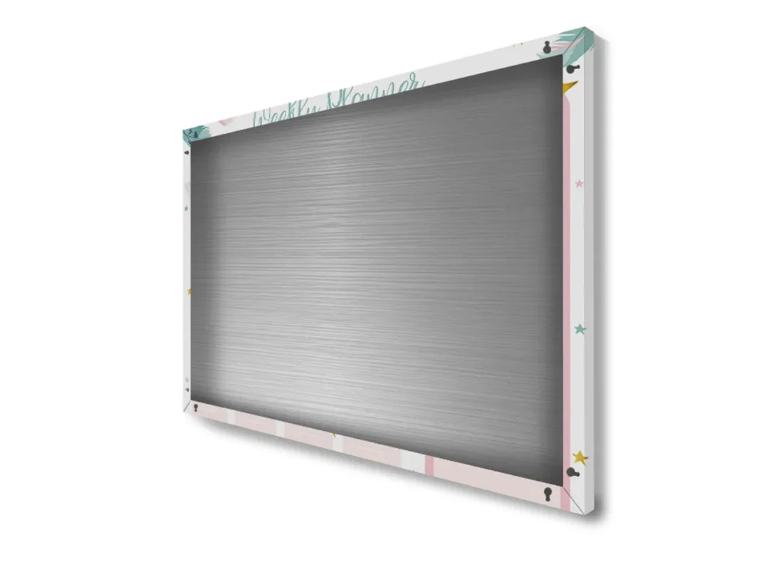 Metalen magneetbord met schattige dieren en sterren - droog uitwisbaar & magnetisch
