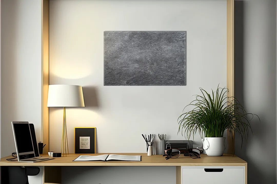 Metalen magneetbord met unieke grijze textuur - droog uitwisbaar & magnetisch