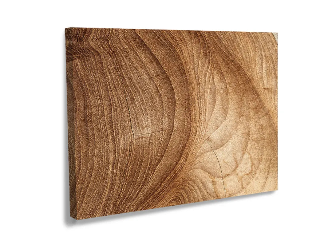 Metalen magneetbord met een natuurlijke houtlook perfecte voor decoratie.