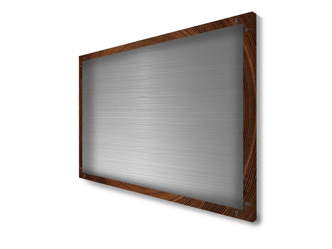 Metalen magneetbord in houten schijf stijl - droog uitwisbaar & magnetisch