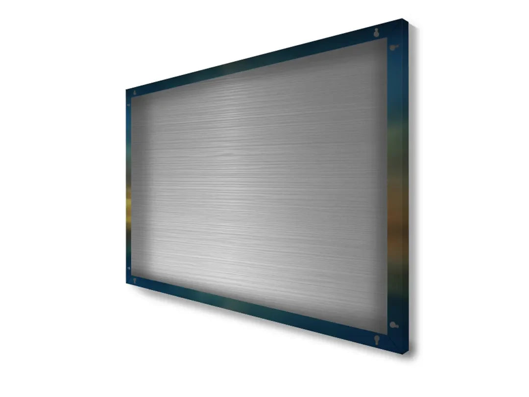 Metalen magneetbord met kleurrijke boom bij zonsondergang – droog uitwisbaar & magnetisch