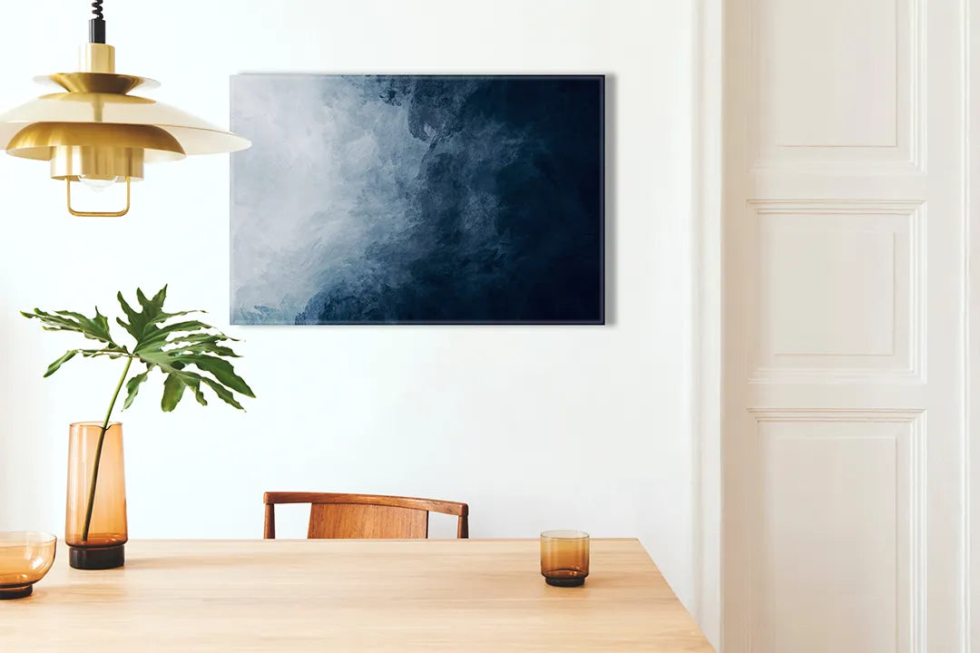 Modern metalen magneetbord in oceanen van blauw – droog uitwisbaar & magnetisch